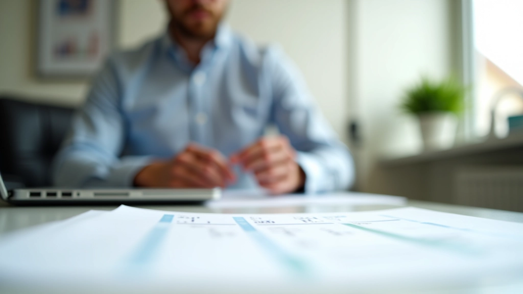 Moderne Beratungssituation mit Versicherungsdokumenten und digitalen Geräten, helles Büro, professionelle Umgebung